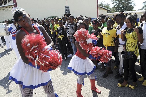 Ricardo Makyn/Staff Photographer
Members of the Eagles Drum and Bugle Corp performing at the Jamaica Day activities at the Holy Trinity High School on Friday 17.2.2012