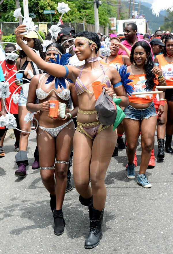 Jermaine Barnaby/Freelance Photographer
Revellers at Jamaica carnival road march on Sunday April 23, 2017.