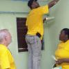Ian Allen/Staff Photographer
Members of the Digicel Foundation and Staff helps to paint sections of the Hunts Bay Police Station as their Labour Day project.