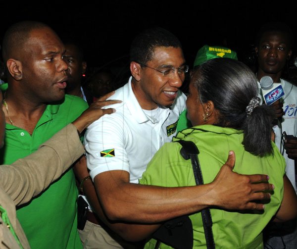 Gladstone Taylor / Photographer

Sharon A. Webster is conforted by Andrew Holness at the JLP headquaters yesterday night.