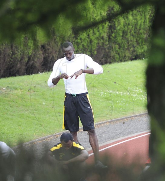 Ricardo Makyn/Staff Photographer
Usain Bolt in training at the Track at the University of Birmingham.