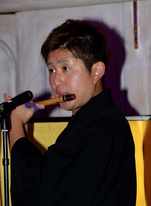 Winston Sill/Freelance Photographer
 Japanese Embassy host Tsugaru Shamisen Concert "Abeya', held at Kings House, Hope Road on Thursday night October 2, 2014.