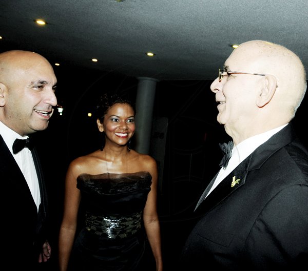 Winston Sill / Freelance Photographer
The Jamaica Chamber of Commerce (JCC) Civic Affairs Committee annual Grand Charity Ball, held at the Jamaica Pegasus Hotel, New Kingston on Saturday night November 3, 2012. Here are Chris Zacca  (left); Mrs. Chris Zacca (centre); and Sameer Younis (right).