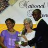 Winston Sill/Freelance Photographer
The Jamaica Cultural Development Commission (JCDC) presents Jamaica Visual Arts Competition Awards and Exhibition, held at the Jamaica Conference Centre, Downtown, Kingston on Sunday December 22, 2013. Here Christopher Miller (right), Director, Tourism Enhancement Furnd presents the Top Teacher Award to Denise Robinson (left), and Betty White (centre), of the American International School of Kingston.
