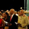 Winston Sill / Freelance Photographer
The Jamaica Defence Force (JDF) annual Open Air Carol Service 2011, held at Up park Camp on Tuesday night December 13, 2011. Here are Lady Patricia Allen (left); Governor General Sir Patrick Allen (third left); Major General Antony Anderson (centre), Chief of Defence Staff, JDF; and Custos of Kingston Steadman Fuller (right).