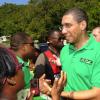 Ian Allen/ Photographer
Prime minister Andrew Holness greets supporters in Witney Turn in Manchester, as he toured the parish yesterday.