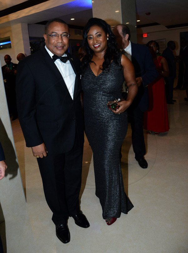 Winston Sill/Freelance Photographer
The Jamaica Manufacturers' Association Limited (JMA) in association with Digicel host the 46th Annual Awards Banquet, held at the Jamaica Pegasus Hotel, New Kingston on Thursday night October 9, 2014. Here are Minister Anthony Hylton and his wife.