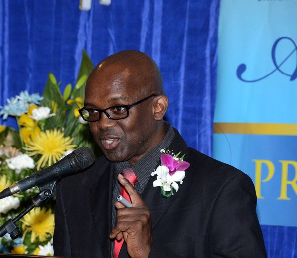 Winston Sill/Freelance Photographer
Jamaica Teachers' Association (JTA) 50th Anniversary Awards Presentation Ceremony, held at the Jamaica Pegasus Hotel, New Kingston on Thursday night October 2, 2014. Here is Dr. Orville Taylor, Senior Lecturer, Sociologist, UWI, Mona.