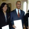 Winston Sill/Freelance Photographer
Newly sworn members of the judiciary pose after a ceremony in their honour at King's House in St Andrew on Tuesday. From left are Nicole Simmons, who will act as puisne judge; Justice Patrick Brooks, who will deputise as judge in the Court of Appeal; and Resident Magistrate Sharon Ayton-George, who will act as master-in-chambers. 

Governor Genertal Sir Patrick Allen conduct Swearing-in Ceremony of three Judges to act in the Court of Appeal, Puisne Judge, and Master-In-Chambers, held at Kings House, Hope Road on Tuesday April 6, 2010. Here are Her Honour Miss Justice Nicole Adrianne Simmons (left), act as Puisne Judge; His Honour Mr. Justice Patrick Anthony Brooks (centre), Judge Court of Appeal; and Her Honour  RM Sharon Rose-Marie Ayton-George (right), act as Master-In-Chambers.