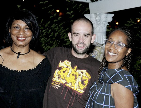 Winston Sill / Freelance Photographer
Ian Lyn host  Birthday Party for June Daley, President of Miss Jamaica UK Pageant, held at Waterworks Road on Monday night February 4, 2013. Here are June Daley (left); Steve Tattersall (centre); and Erica Myers-Tattersall (right).