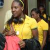 Ian Allen/Staff Photographer
Junior Athletes arrival at the Norman Manley Airport from the 
World Youth Cahampionships in Ukraine.