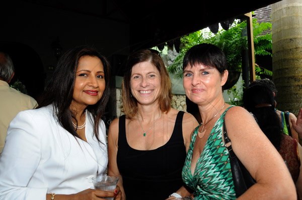 Winston Sill/Freelance Photographer
Kenny Benjamin host Brunch in honour of his OJ Award, held at Montgomery Road, Stony Hill on Monday October 21, 2013. Here are Sheila Benjamin-McNeill (left); Michelle English (centre); and Justine Henzell (right).