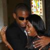 Ian Allen/Photographer
Noel Mais left comforts his sister Kimberly after she broke into tears while reading the eulogy at their brother funeral  Khajeel funeral service at the Holy Trinity Cathedral on saturday.