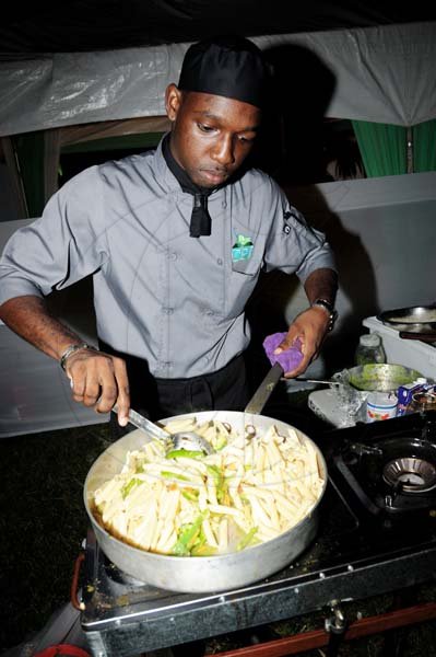 Winston Sill/Freelance Photographer
Sous Chef Junior Roberts of CPJ preparing a veggie pasta dish