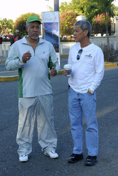 Colin Hamilton/Photographer                                                                                                                                                   (L>R) Tarn Peralto and Kevin Hendrickson.                                                                                                                            Kingston City 5K Run - March 10 - Emancipation Park