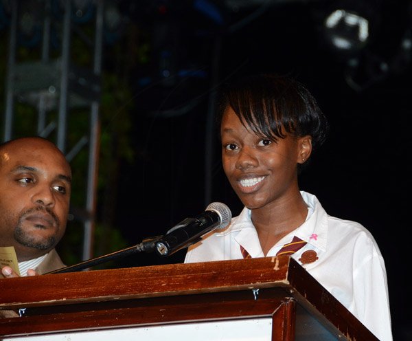 Winston Sill/Freelance Photographer
Kingston and St. Andrew Corporation (KSAC) Christmas Tree Lighting Ceremony and Concert, held at St. William Grant Park, Downtown, Kingston on Wednesday night December 3, 2014. Here are Robert Hill (left), Town Clerk; and Waynette Strachan (right), KSAC Youth Mayor 2014.