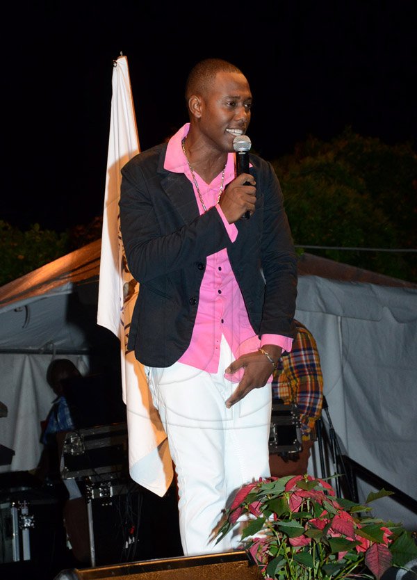 Winston Sill/Freelance Photographer
Kingston and St. Andrew Corporation (KSAC) Christmas Tree Lighting Ceremony and Concert, held at St. William Grant Park, Downtown, Kingston on Wednesday night December 3, 2014. Here is Trevon Clarke, of KSAC performing.