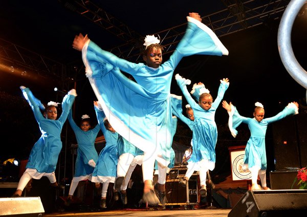 Winston Sill/Freelance Photographer
Kingston and St. Andrew Corporation (KSAC) Christmas Tree Lighting Ceremony and Concert, held at St. William Grant Park, Downtown, Kingston on Wednesday night December 3, 2014. Here are members of Tivoli Dance Troupe.