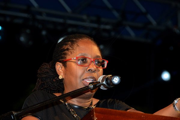 Winston Sill/Freelance Photographer
Kingston and St. Andrew Corporation (KSAC) Christmas Tree Lighting Ceremony and Concert, held at St. William Grant Park, Downtown, Kingston on Wednesday night December 3, 2014. Here is Mayor Angela Brown-Burke.