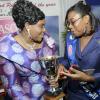 Rudolph Brown/Photographer
Dr. Magared Bailey, principal of the year chat with  Victoria Melhado, (right) LASCO Nurse of the Year 2012/2013 at the LASCO 2012-2013 Teacher and Principal of the Year Awards at the Wyndham Hotel in New Kingston on Tuesday, December 4, 2012