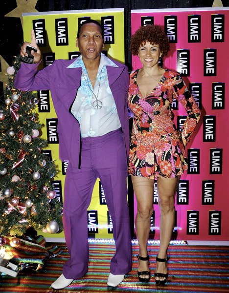 Winston Sill / Freelance Photographer
LIME 60s-70s  Christmas Party, held at LIME Sports Complex, Chalmers Avenue on Friday night December 14, 2012. Here are Chris Dehring (left); and Katia Almeida (right).