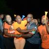 Ian Allen/Photographer
Vanrick Preddie (centre) PNP Councillor in the Portmore Municipality, is being congratulated by supporters after he was declared winner at the counting centre at the Ascot High school.