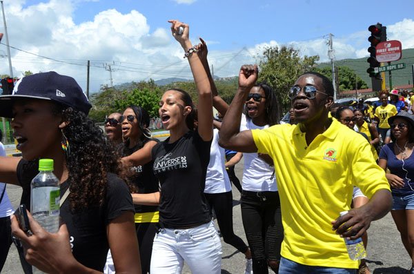 Rudolph Brown/Photographer
March and Rally for child's rights, awareness and protection in Jamaica from Bustamante Hospital to Emancipation Park on Tuesday, May 1-2012
