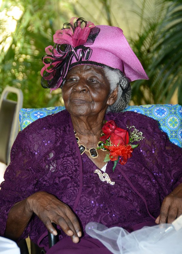 Winston Sill/Freelance Photographer
Centennial Birthday Celebrations for Mildred Adora James, held ay Polyanna Caterers, Stanton Terraceon Sunday June 28, 2015. Here is Mildred Adora James.