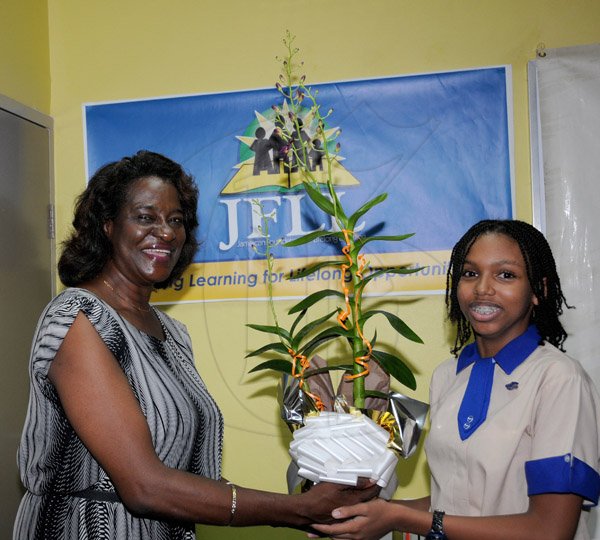 Winston Sill/Freelance Photographer
Manpower and Maintenance Services Limited (MMS) GSAT Scholarship Awards Presentation, held at Manpower Centre, Eureka Road on Friday September 6, 2013.
Here are Rev. Miranda Sutherland (left); and Amanda Jones (right).
NOTE:----For reporter Sasha Walters-Gregory.