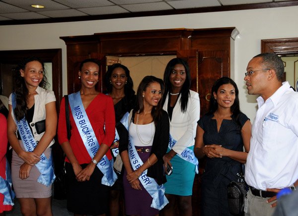 Winston Sill/Freelance Photographer
Miss Jamaica World 2013 Contestants tours Gleaner Plant and Office, held at North Street, Kingston on Thursday July 18, 2013.