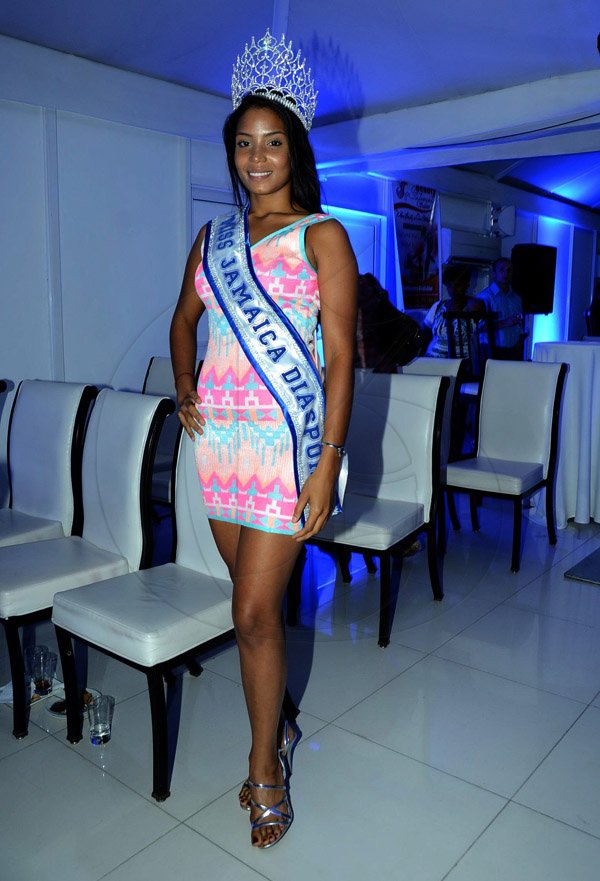 Winston Sill/Freelance Photographer
Miss Universe Jamaica 2014 Kingston Launch, held at the Spanish Court Hotel, St. Lucia Avenue, New Kingston on Monday night June 16, 2014.

 Here is Miss Universe Diaspora Kimar Muir.