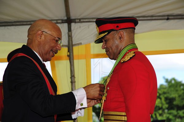 Ricardo Makyn/Staff Photographer
Ceremony of investiture and presentation of National Honours and awards 2012 at Kings House on Monday 15.10.2012