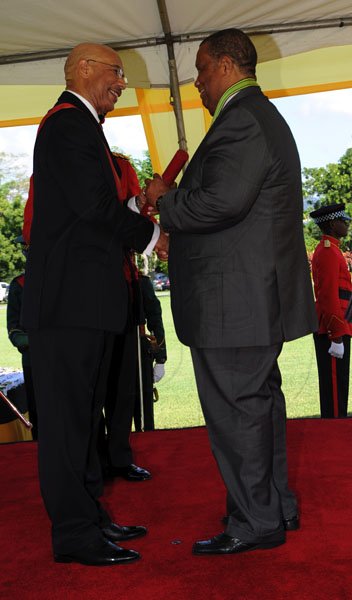 Ricardo Makyn/Staff Photographer
Ceremony of investiture and presentation of National Honours and awards 2012 at Kings House on Monday 15.10.2012