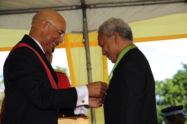 Ricardo Makyn/Staff Photographer
Ceremony of investiture and presentation of National Honours and awards 2012 at Kings House on Monday 15.10.2012