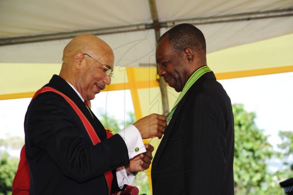 Ricardo Makyn/Staff Photographer
Ceremony of investiture and presentation of National Honours and awards 2012 at Kings House on Monday 15.10.2012