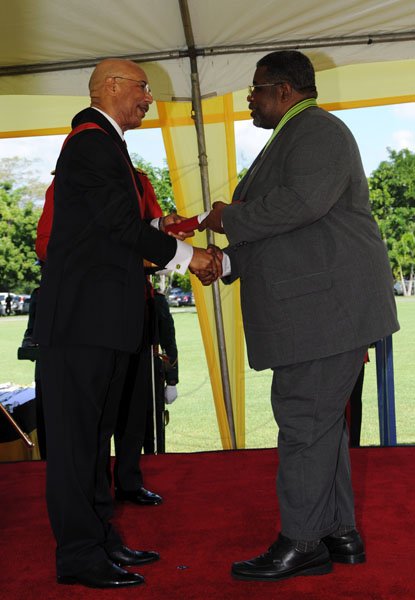 Ricardo Makyn/Staff Photographer
Ceremony of investiture and presentation of National Honours and awards 2012 at Kings House on Monday 15.10.2012