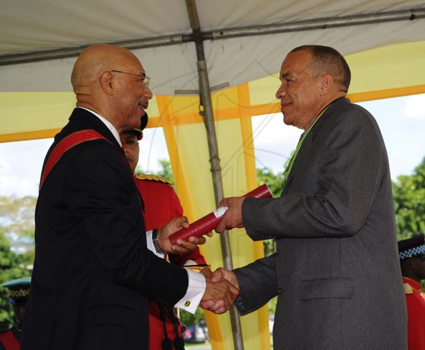 Ricardo Makyn/Staff Photographer
Ceremony of investiture and presentation of National Honours and awards 2012 at Kings House on Monday 15.10.2012