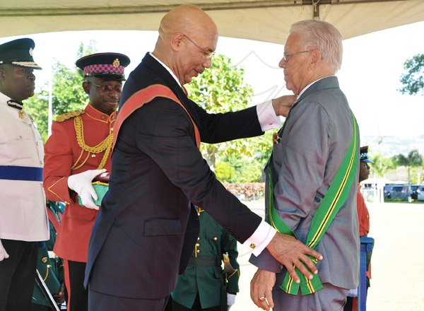 Jermaine Barnaby/Photographer

Oliver Jones was awarded membership in the Order of Jamaica for exceptional contribution to the insurance industry, public service and volunteerism at the National Honours and Awards Ceremony