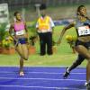 Ricardo Makyn/Staff Photographeer
Melaine Walker powers to the line in the Womens 400 Hurdles final    at the Supreme Ventures JAAA National Senior Championship at the National Stadium  on Friday 29.6.2012