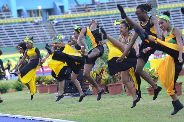 Ricardo Makyn/Staff Photographer
Performers at the openning ceremony for the Supreme Ventures JAAA National Senior Championship at the National Stadium  on Friday 29.6.2012