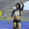 Ricardo Makyn/Staff Photographeer
Shelly-Ann Fraser Pryce after winning the Womens 100 Meter Final in a National Record of 10.70 Seconds  at the Supreme Ventures JAAA National Senior Championship at the National Stadium  on Friday 29.6.2012
