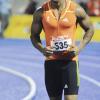 Ricardo Makyn/Staff Photographeer
Yohan Blake after winning the  Mens 100 Final in a personal best of 9.75 Seconds    at the Supreme Ventures JAAA National Senior Championship at the National Stadium  on Friday 29.6.2012