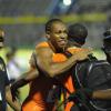 Ricardo Makyn/Staff Photographeer
Yohan Blake after winning the  Mens 100 Final in a personal best of 9.75 Seconds    at the Supreme Ventures JAAA National Senior Championship at the National Stadium  on Friday 29.6.2012