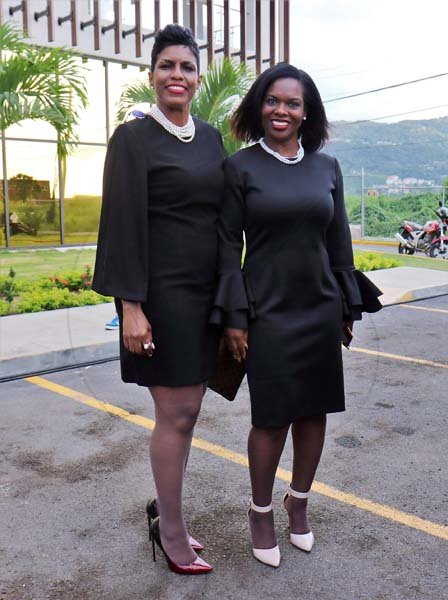 Ashley Anguin<\n>Looking lovely in black are the women of NCB - Audrey McIntosh (left) manager, NCB Private Marketing and Taniesha Roberts, NCB relationship manager.