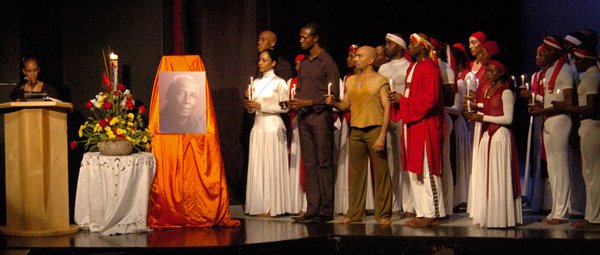 Winston Sill / Freelance Photographer
The Board and Member of the National Dance Theatre Company of Jamaica (NDTC) pays Tribute to Rex Nettleford, held at The Little Theatre, Tom Redcam Avenue on Tuesday February 16, 2010.