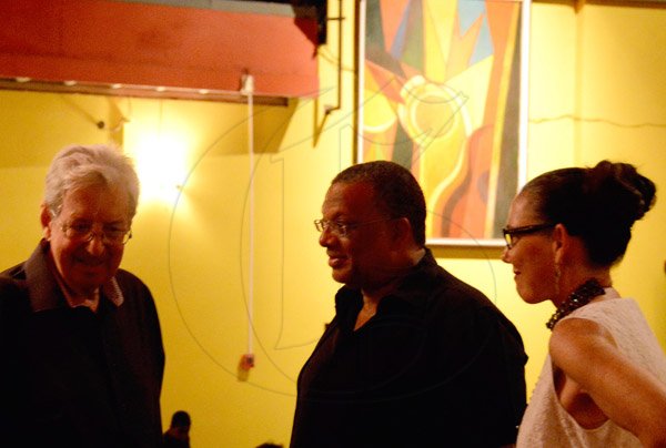 Winston Sill/Freelance Photographer
National Dance Theatre Company (NDTC) 52nd Season of Dance, held at Little Theatre, Tom Redcam Drive on Saturday night August 9, 2014. Here are Lord Anthony Gifford (left); Minister Peter Phillips (centre); and his wife Sandra Minott-Phillips (right).