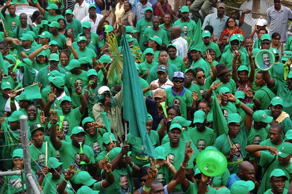 Dave Lindo
Nomination Day
Central Manchester
 JLP supports gathered at the Mandeville Court House while their candidate, Danville Walker is being nominated.