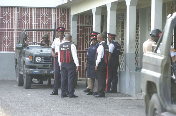 Gladstone Taylor/Staff Photographer
Nomination Day
West Central St. Andrew
Security forces as seen at the Waltam Educational Center, Andrew Holness and Patrick Roberts Nomination center