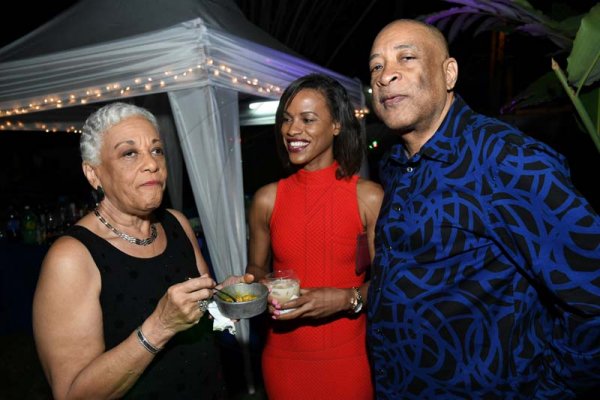 Rudolph Brown/ PhotographerFrom left are Leslene Davis,  Kayeann Holness and Ricky Chin at Norma Cohen  80th birthday party with family and friends at Orange Crescent in St. Andrew on Saturday January 19, 2019