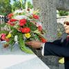 Ian Allen/Staff Photographer
Sir Patrick Allen, Governor General, lay a wreath during the Floral Tribute in honour of Norman Manley at National Heroes Park Commemorating the 120th Anniversary of his birth.